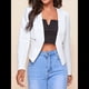 thumbnail image 4 of Blazer Corto para Mujer, Chaqueta Informal/de Trabajo de Larga con Abertura Frontal y Bolsillos XL, 4 of 8