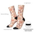 thumbnail image 4 of Rateoe Mushrooms2 for Women Casual Calf Socks - Cute Crew Socks - Thin Soft Above Ankle Socks Size 5-11, 4 of 6