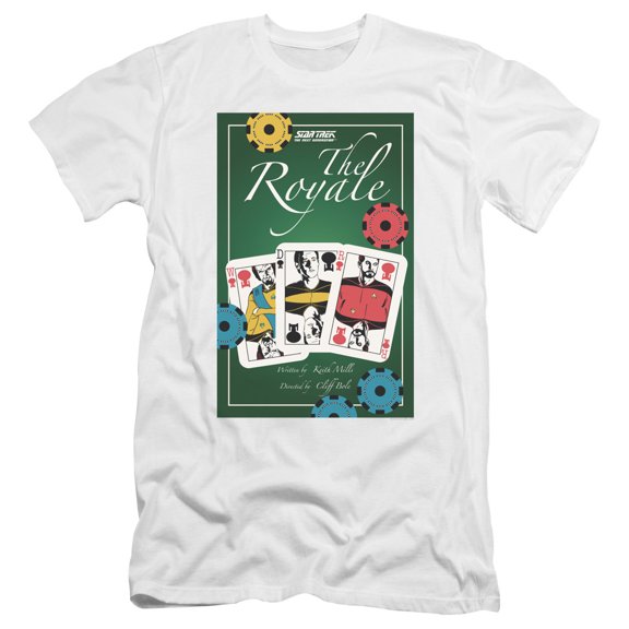 Star Trek Tng Season 2 Episode 12 Premium Canvas Adult Slim Fit 30/1 T-Shirt White