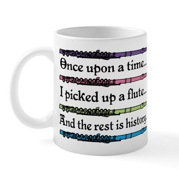 CafePress - Flute Fairytale Mug - 11 oz Ceramic Mug - Novelty Coffee Tea Cup