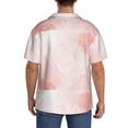 thumbnail image 6 of Picia Pink Marble Men's Linen Shirts Short Sleeve Cuban Beach Shirts Casual Shirts Button Down Shirt for Men Beach Summer Wedding Shirt-3X-Large, 6 of 7