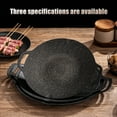 thumbnail image 2 of Shoreew Korean BBQ Grill Pan Non-stick Round Baking Pan for Indoor Cooking Barbecue Tray with Handles Cast Iron Frying Pan for Home Camping, 2 of 7