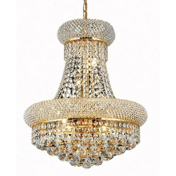 Eight Light Pendant-Gold Finish-Royal Cut Crystal Type Bailey Street Home 390-Bel-3337222