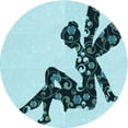 thumbnail image 1 of Ahgly Company Machine Washable Indoor Round Transitional Deep-Sea Green Area Rugs, 6' Round, 1 of 7