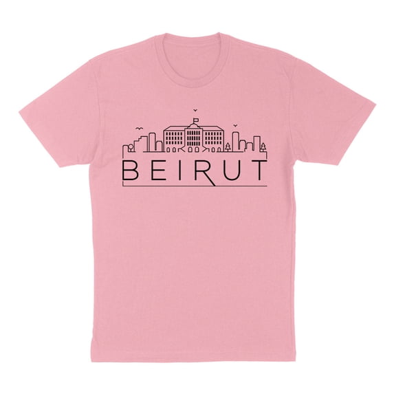 Skyline Beirut Lebanon Shirt Unisex 3X-Large Pink