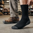 thumbnail image 2 of Premium Work Crew Socks for Men – Cushioned, Moisture Wicking, Reinforced Heel & Toe – 5 Pair Pack, 2 of 5