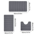 thumbnail image 7 of 3pcs Bathroom Rugs Sets, Non-Slip Water Absorption Quick Drying Bath Rug, Soft Comfortable Memory Foam Bath Mat and U-Shaped Toilet Rug Area Rug Set, Home Decor Accessories, 7 of 7