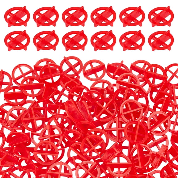 500pcs 1/8"(3mm) Spacer Removable Corner Separators Tile Spacers Clips for Brick Tile Leveling Wood Floor Tiles Installation Home Decor Red