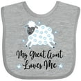 thumbnail image 3 of Inktastic My Great Aunt Loves Me Lamb Boys or Girls Baby Bib, 3 of 4
