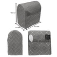 thumbnail image 4 of Abstract Stand Mixer Cover, Art Deco Inspired Geometric Pattern of Monochrome Latticework Circular Shapes, Kitchen Appliance Organizer Bag Cover with Pockets, 5 Quarts, Black and White, by Ambesonne, 4 of 4