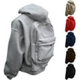 thumbnail image 6 of Men's Creative Travel Hoodie with Backpack Lightweight Zipper Backpack Sweatshirt Casual Campus Pullover Outfits, 6 of 6