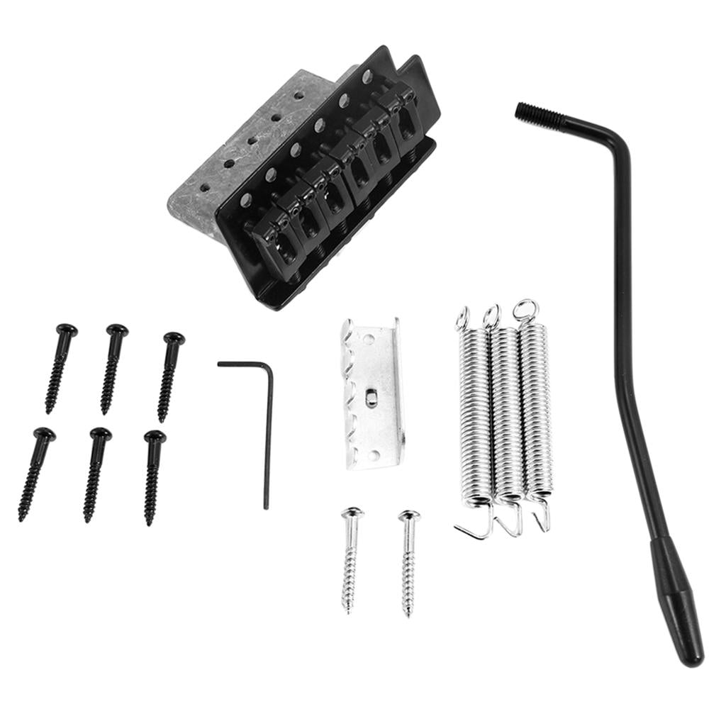 Dualoai Electric Guitar Single Shake Bridge Crank Bar Screws Wrench Spring for ST Black