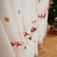thumbnail image 5 of Herunwer Embroidered Sheer Christmas Window Curtains for Living Room- Xmas Tree Santa Patterned Drapes for Winter Holiday Bedroom Dining Room Decor, 5 of 6