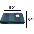 thumbnail image 3 of M MCGUIRE GEAR Warm Wool Bunkhouse Plaid Blanket for Camping, Home, Survival, or First Aid, 64" x 90" (Green/Navy), 3 of 7