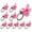 Pink, variant on 10pcs 3D Printed Flexible Joint Cat Keychain Gradient Design Movable Charm