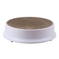 thumbnail image 1 of lionlar Cat Scratcher Lounge Interactive Toy Corrugated Round for Kittens White, 1 of 2