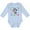 AE-Light Blue, variant on Daytona Beach Florida Cute Swimming Manatee Boys or Girls Long Sleeve Baby Bodysuit