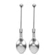 thumbnail image 1 of Juego de 2 cucharas de acero inoxidable con forma de perla, cucharas para la cena, vajilla diaria, 1 of 6