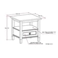 thumbnail image 5 of Atlin Designs Table d'Appoint de Style Transitionnel en Bois, Brun Tabac, 5 of 5
