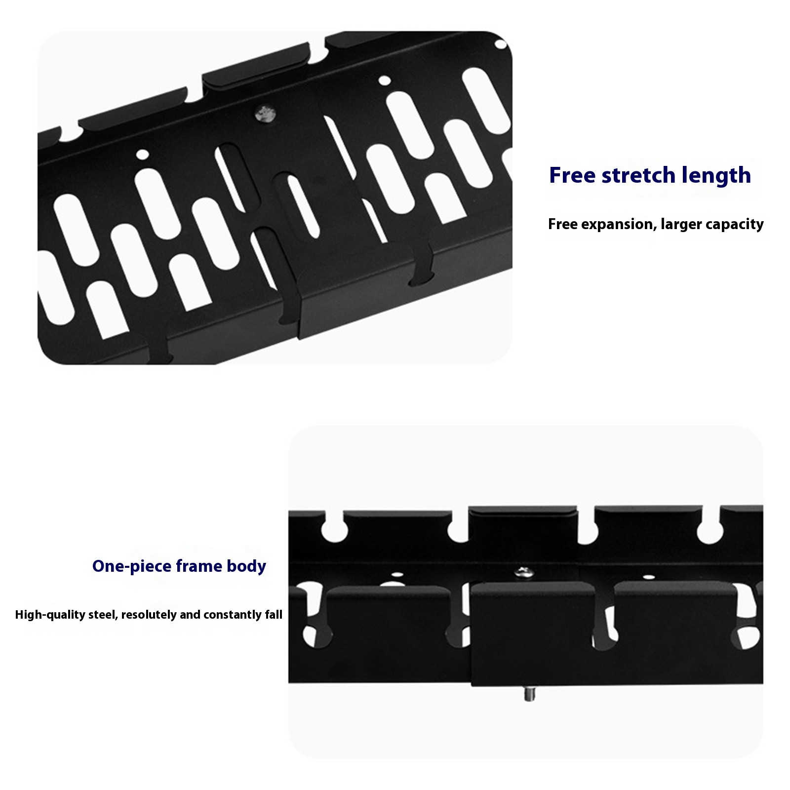 Not Drill Retractables Cable Management Tray Under Desk 20.47Inch Length Child & Pet Safe Wire Organizers