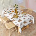 thumbnail image 3 of White Highland Cow Flower Pattern Rectangle Tablecloth 60"x120",Waterproof Polyester Rectangle Table Cloth, Wipeable Spillproof Polyester Tablecloth for Dining, Camping, Indoor and Outdoor, 3 of 6