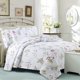 thumbnail image 5 of Juego de cama reversible con diseño floral de primavera, con flores silvestres de lavanda rosa, cubrecama ligero para todas las estaciones (Lucie Floral, tamaño Queen, 3 piezas), 5 of 5
