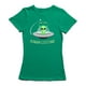 "Ceci Est Mon Costume Humain" Citation Drôle Graphique Étranger Femmes Kelly Vert T-shirt – image 1 sur 1