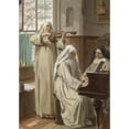 thumbnail image 2 of August Wilhelm Roesler 11x14 Black Ornate Wood Framed Double Matted Museum Art Print Titled: Music in the Monastery, 2 of 5