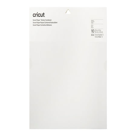 UPC: 0093573594410 | Cricut® Smart Paper Sticker Cardstock  White  13  x 13  (10 sheets)