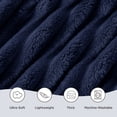 thumbnail image 2 of U by Bedsure Pageant Blue Fleece Queen Blanket for Couch - Super Soft Cozy Blankets for Women, Girls, 90x90 inches, 2 of 6