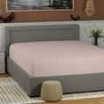 thumbnail image 3 of Color Sense 100% Cotton Percale Single Fitted Bedsheet Cool & Crisp Twin Blush, 3 of 8