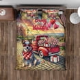 thumbnail image 4 of Be My Valentine's Australian Cattle Dog Truck Full of Love Flower Balloon Quilt Bedding Set Heeler Lover Gifts 1 Blanket Bed Cover 2 Pillowcases - 02029, 4 of 5