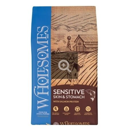 UPC: 0034846580105 | Wholesomes 2100114 Sensitive Skin and Stomach Salmon Recipe Dry Dog Food 30 lb.