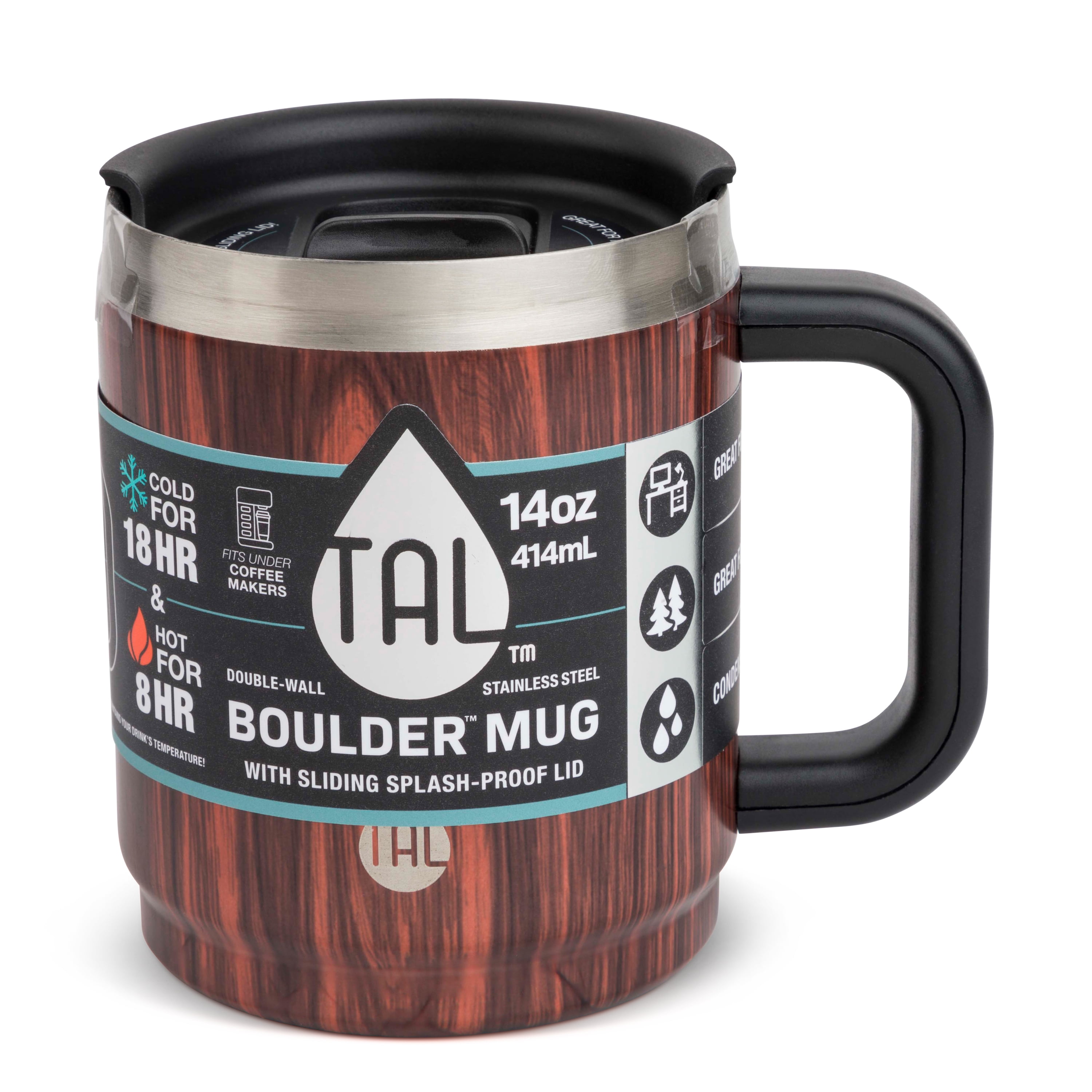 TAL Stainless Steel Brew Coffee Mug 15 fl oz, Sage