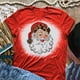 thumbnail image 2 of Blusa estampada de camiseta de manga corta con estampado de letras y estampado teñido anudado navideño divertido para mujer Fridja gope850, 2 of 4