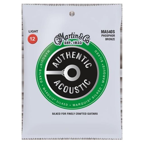 Martin Strings MA150S-U Authentic Acoustic Marquis Silked 80-20 Bronze Guitar Strings - Medium