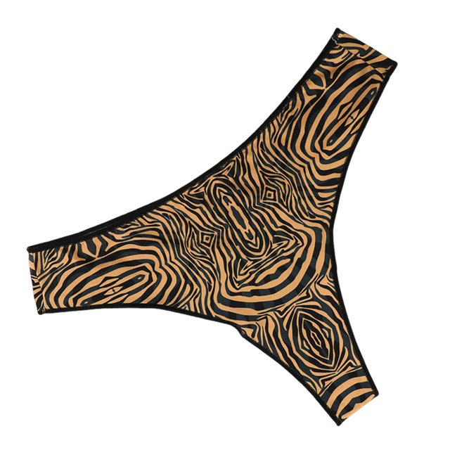 Aayomet Culotte Bikini en Coton pour Femmes sous-Vêtements Aguichant String T Pantalon (Or, TG)