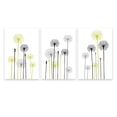 thumbnail image 2 of wall26-3 Panel Canvas Wall Art - Hand Drawing Style Dandelions on White Background - Giclee Print Gallery Wrap Modern Home Art Ready to Hang - 24"x36" x 3 Panels, 2 of 4