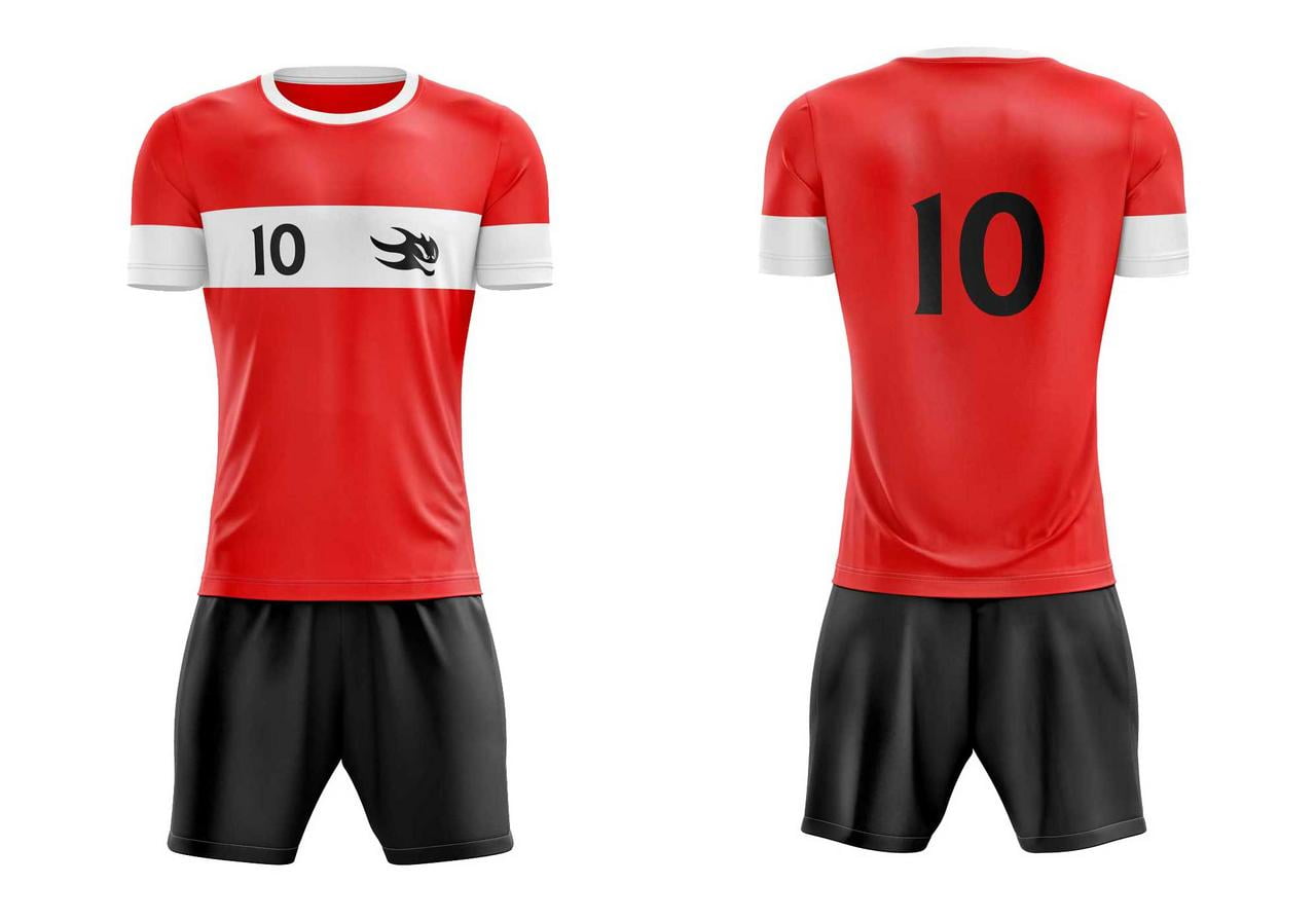 Custom Soccer Kits (Jersey and Shorts) with Team Logo and Players