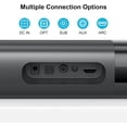 thumbnail image 5 of Sound Bar for Smart TV, 120W Sound Bar with Subwoofer, 5.0 Bluetooth Soundbar for TV with Deep Bass & Volume Boost & 3 Equalizer Modes, ARC/Opt/AUX, 2 in 1 Detachable TV Sound Bar, Black, 5 of 8