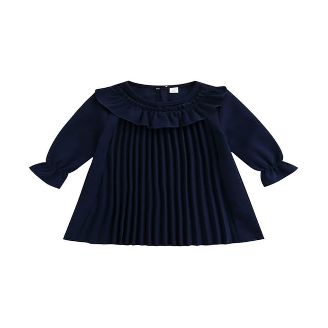 Vêtements pour Fillettes Robe en Tulle à Manches Longues Robe Décontractée en Coton Printemps