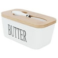 thumbnail image 1 of Boîte à Aliments, Récipient à Beurre avec Porte-Beurre en Bois Conception Exquise, 1 of 14