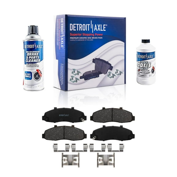 Detroit Axle - Front Brake Pads for 1997-2003 Ford F-150, 2004 F-150 Heritage, 2002 Lincoln Blackwood, Ceramic Brake Pads 1998 1999 2000 2001 Replacement