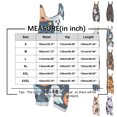 thumbnail image 3 of Halloween Jumpsuits for Women Spaghetti Strap Overalls Print Loose Sleeveless Linen Romper, 3 of 7