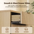 thumbnail image 4 of CHITOOMA Fluted Dresser for Bedroom, Modern Wooden 6 Drawer Dresser, Storage Cabine Chest of Drawers for Living Room Hallway, Natural, 4 of 8