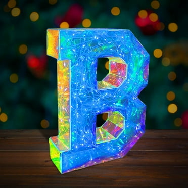 HuiXinOu Gifts Under $10 Colorful Letters LED Lights Valentine's Day Halloween Christmas Birthday Dress Up Decoration Gift Party Decoration 26 Capital Letters Ornament Seasonal Holiday Saving Gifts