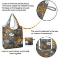 thumbnail image 4 of 5 Pack Foldable Shopping Bag,Autumn Halloween Scene Pattern Reusable Grocery Bags with Pockets,Large Reusable Tote Bags with Handles Waterproof & Lightweight, 4 of 6