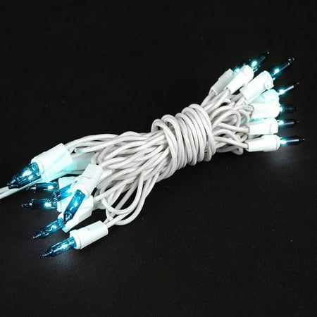 Novelty Lights 20 Light Christmas Craft Mini Light Set, Non-Connectable, White Wire, 8 Long ...