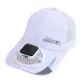 thumbnail image 1 of Gorra de béisbol con ventilador solar, gorra de pesca, gorra de sol para ciclismo, camping y jardinería. Blanco 600MA, 1 of 9