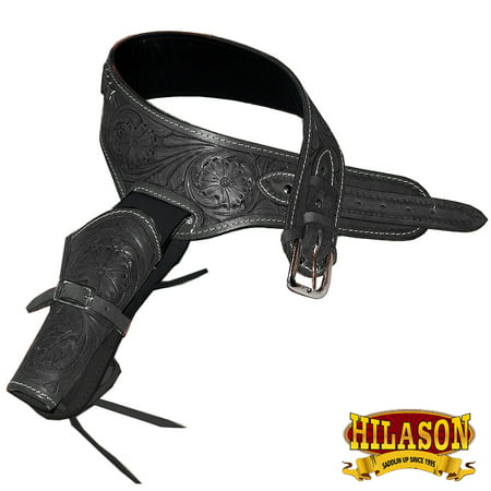 Hilason Western Right Hand Gun Holster Rig 22 Cal Leather Cowboy